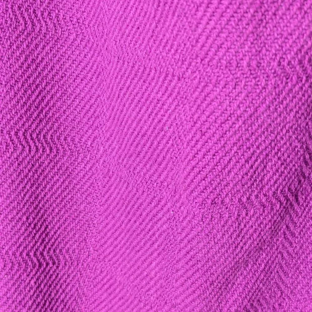 Karma Living Textured Purple Woven Cotton Sofa Throw With Large Pom Pom Fringe